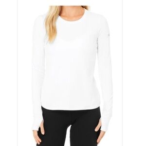 Alo Yoga alosoft white long sleeve Small
